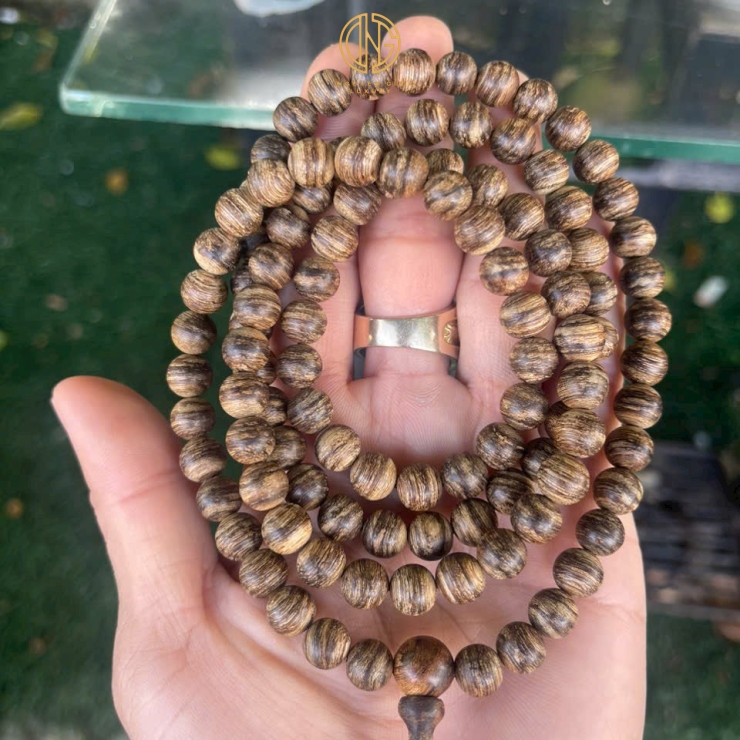 VÒNG TRẦM TỰ NHIÊN 108 8L - BÔNG PHI